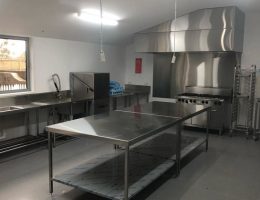 meja kerja dapur stainless