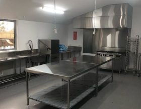 meja kerja dapur stainless