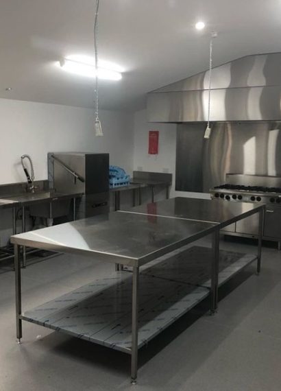 meja kerja dapur stainless