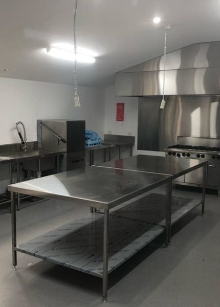 meja kerja dapur stainless