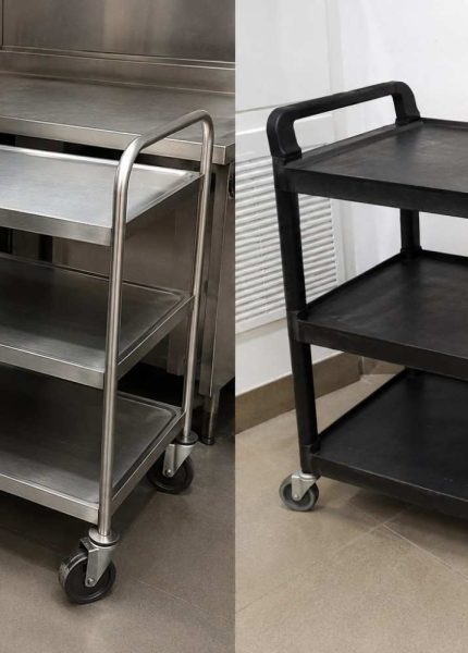 Perbedaan Trolley Stainless dan Plastik