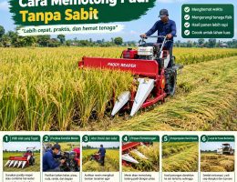cara memotong padi tanpa sabit