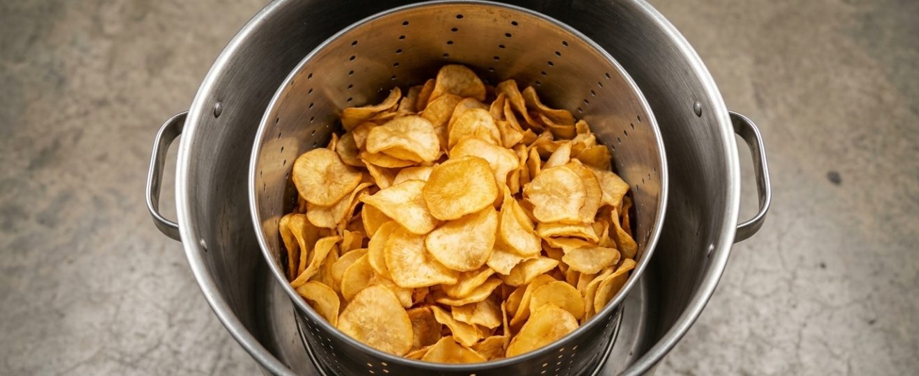 proses penirisan minyak pada makanan