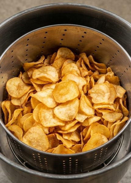 proses penirisan minyak pada makanan