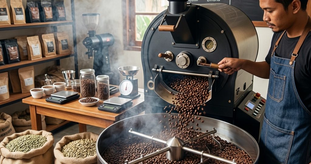 tanda aroma mulai muncul saat sangrai